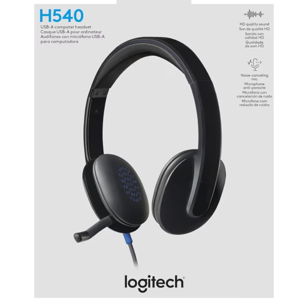 Logitech USB Computer Headset H540 Black - Picture 5 of 6